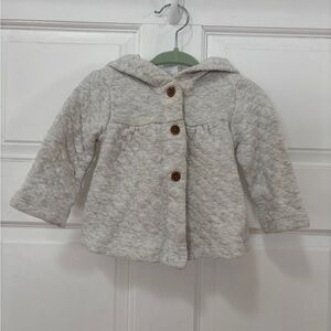 Cozy Gray Quilted Kids Jacket